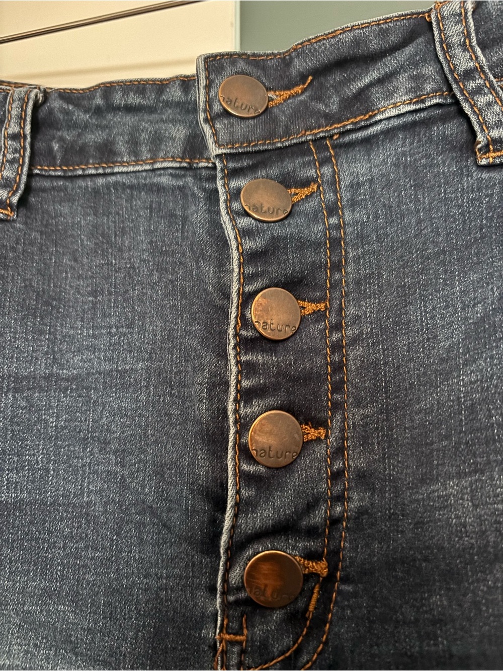 Nature Brand Dark Wash High-Rise Button-Fly Skinny Jeans